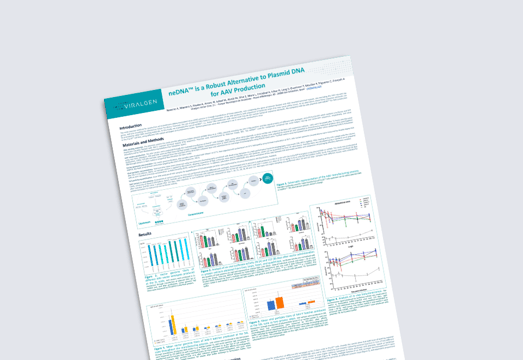 Scientific Poster: neDNA™ is a Robust Alternative to Plasmid DNA for AAV Production