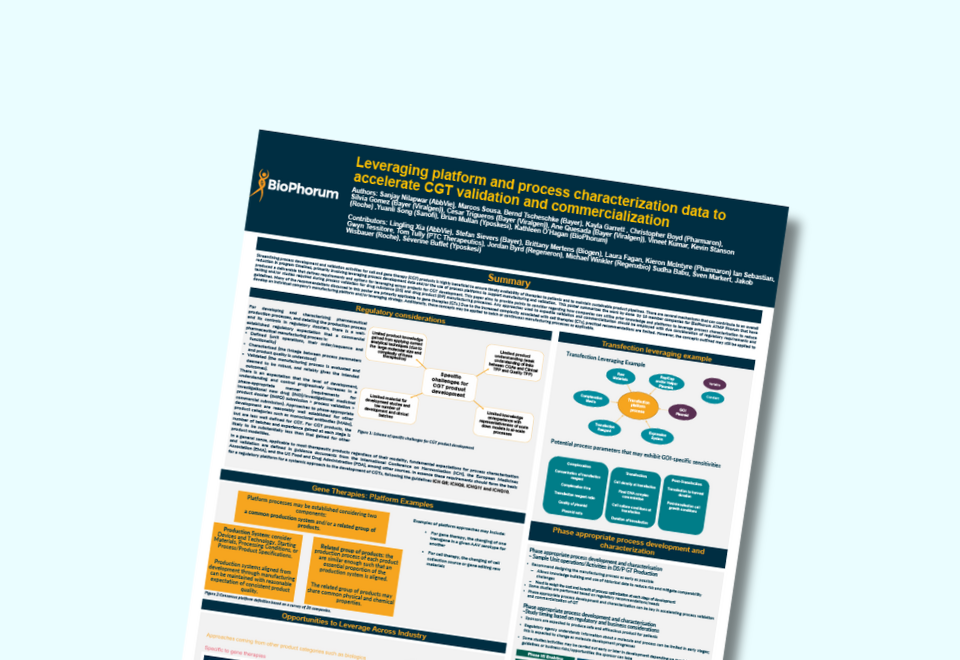 Leveraging Platform and Process Characterization Data to Accelerate CGT Validation and Commercialization